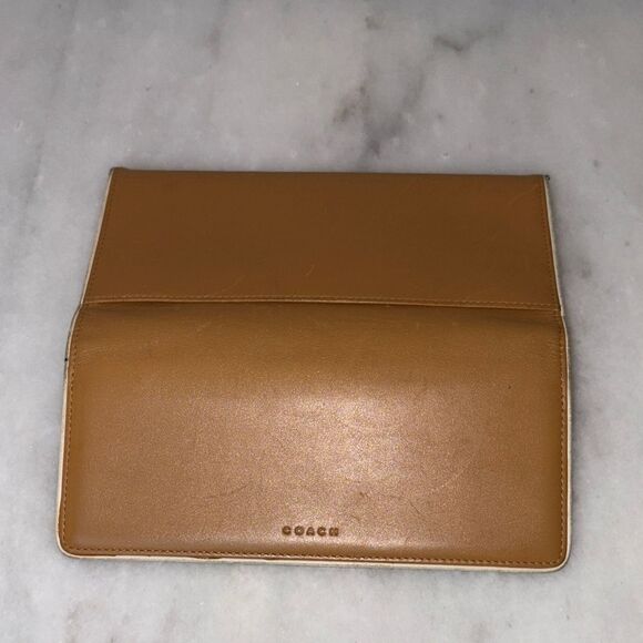 Coach Wallet Leather Vintage Tan Full Sized Bifold Designer Clutch - Picture 16 of 16